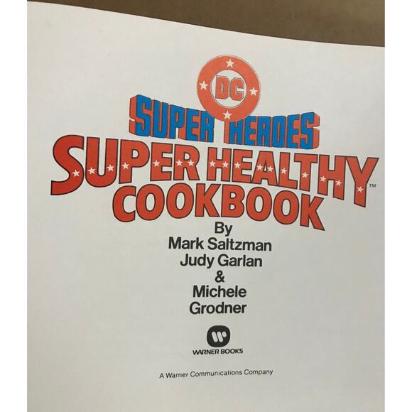 DC Super Heroes Super Healthy Cookbook Publisher Misprint Anomaly Vintage Gift - Picture 3 of 13